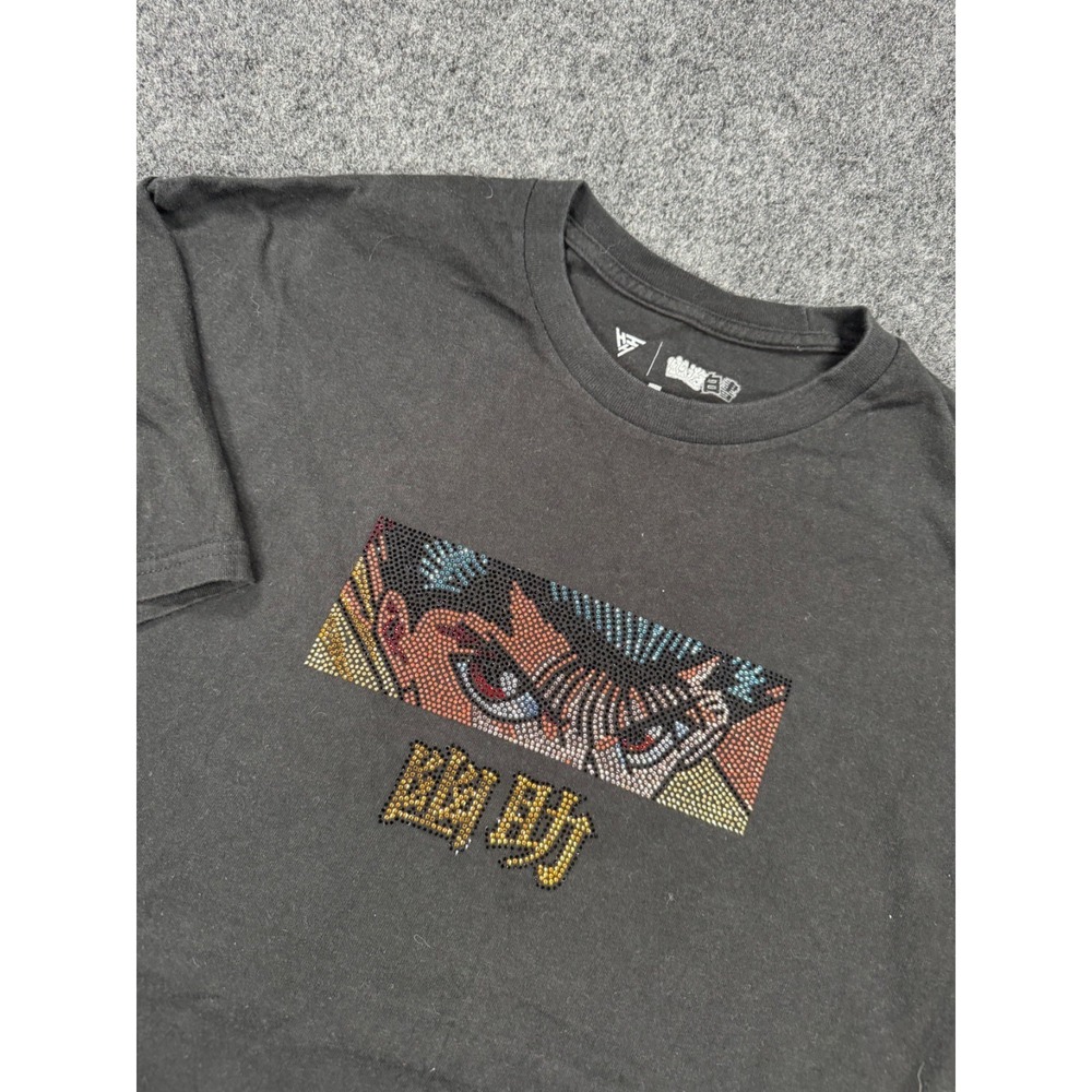 HYPLAND x Yu Yu Hakusho Hiei Rhinestone Eyes Anime T-Shirt Black Large